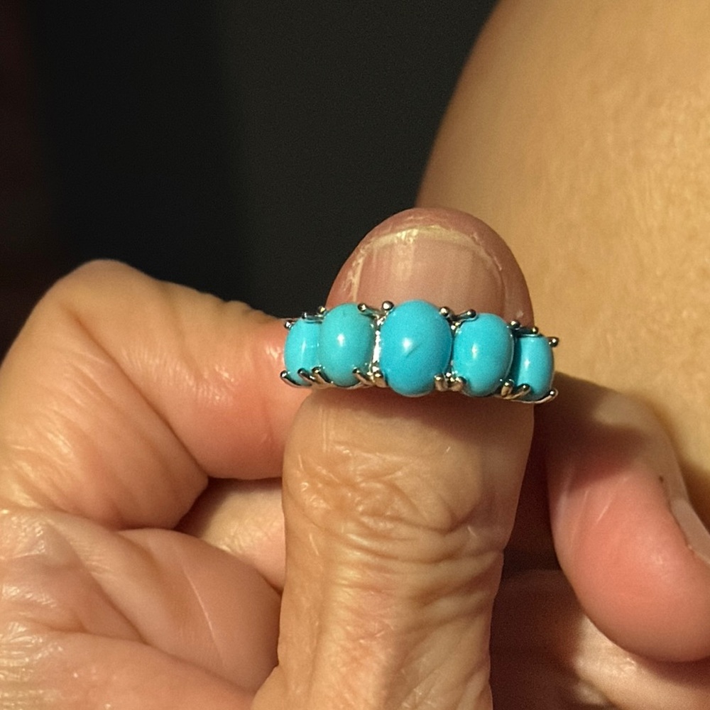 Sleeping Beauty Turquoise Silver Women's Ring